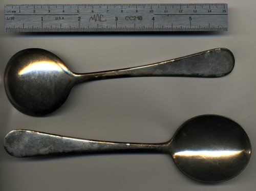Chester Inn (Atwaters), soup spoons, circa 1920s. chs-008158